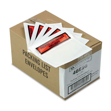 Quality Park™ Self-adhesive Packing List Envelope, 4.5 X 5.5, Clear-orange, 1,000-carton freeshipping - TVN Wholesale